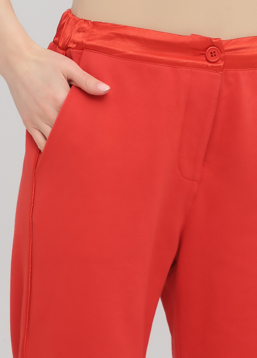 Красные кэжуал демисезонные укороченные брюки Tensione IN
