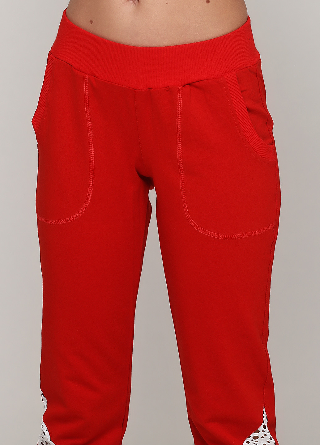 Костюм (футболка, брюки) Radda брючный рисунок красный спортивный хлопок, трикотаж