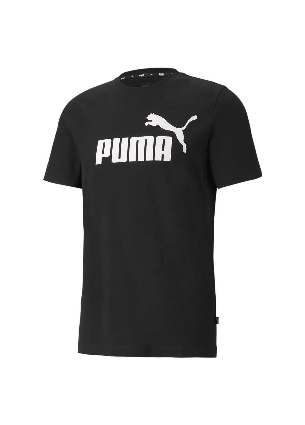Чорна футболка essentials logo men's tee Puma