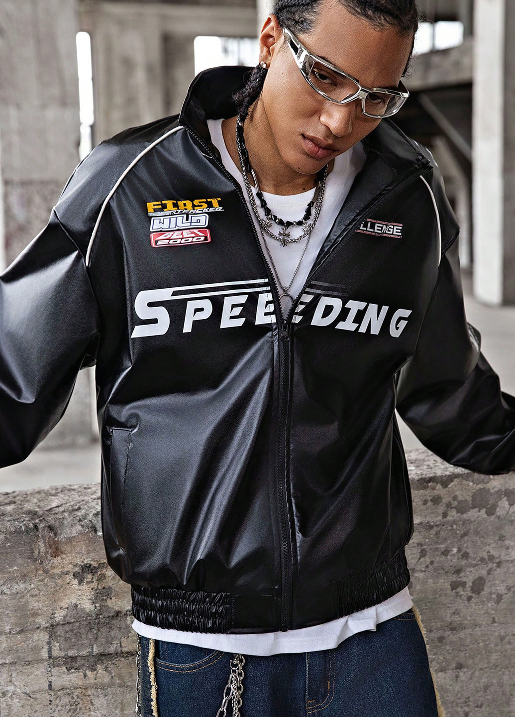 Чорна демісезонна куртка SHEIN