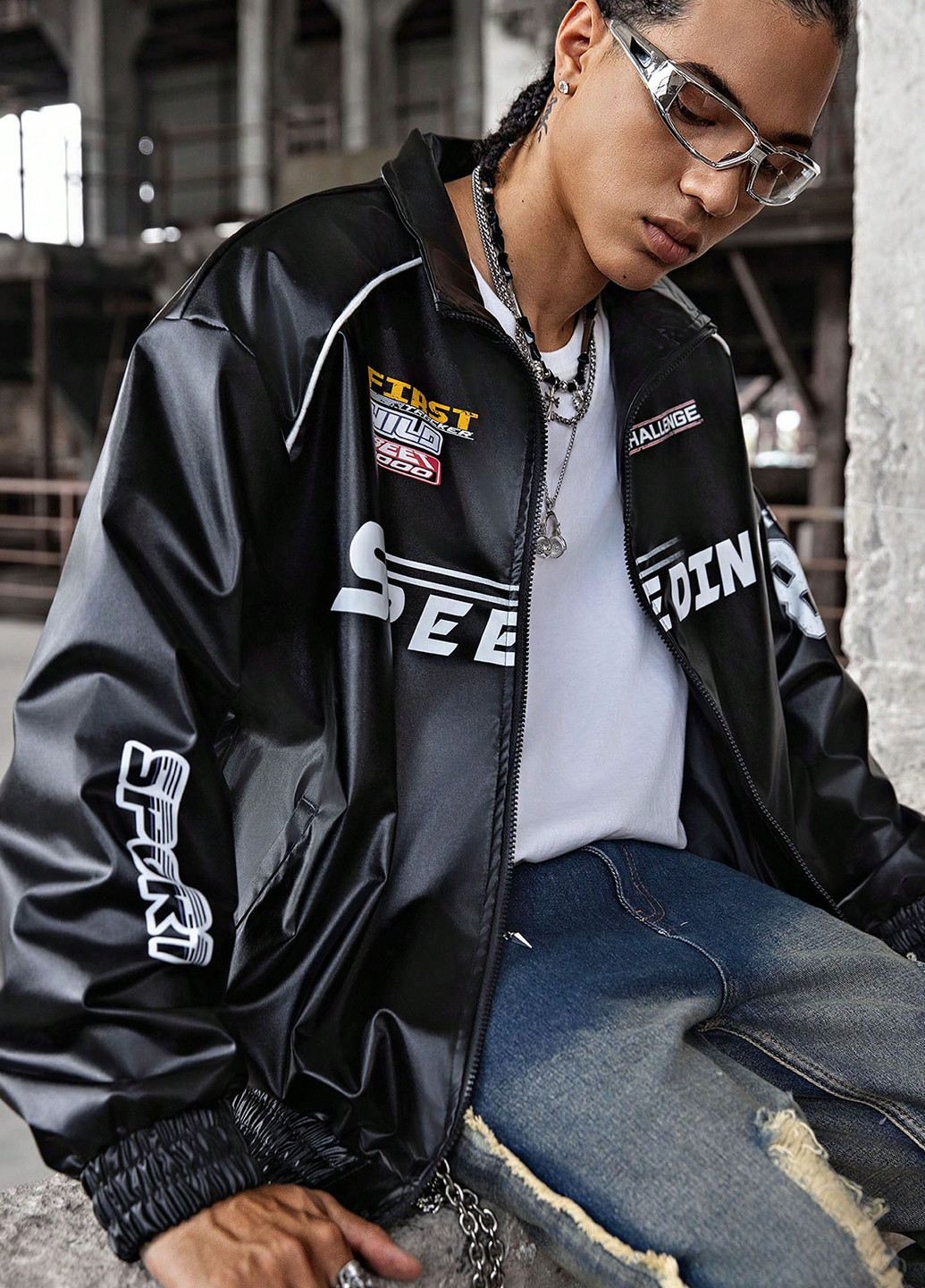 Чорна демісезонна куртка SHEIN