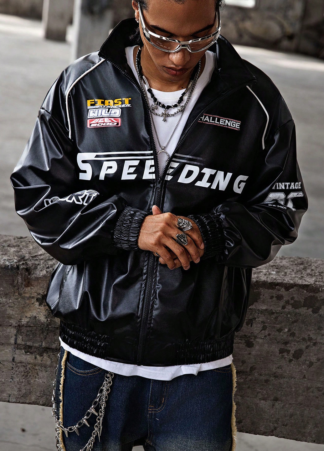 Чорна демісезонна куртка SHEIN