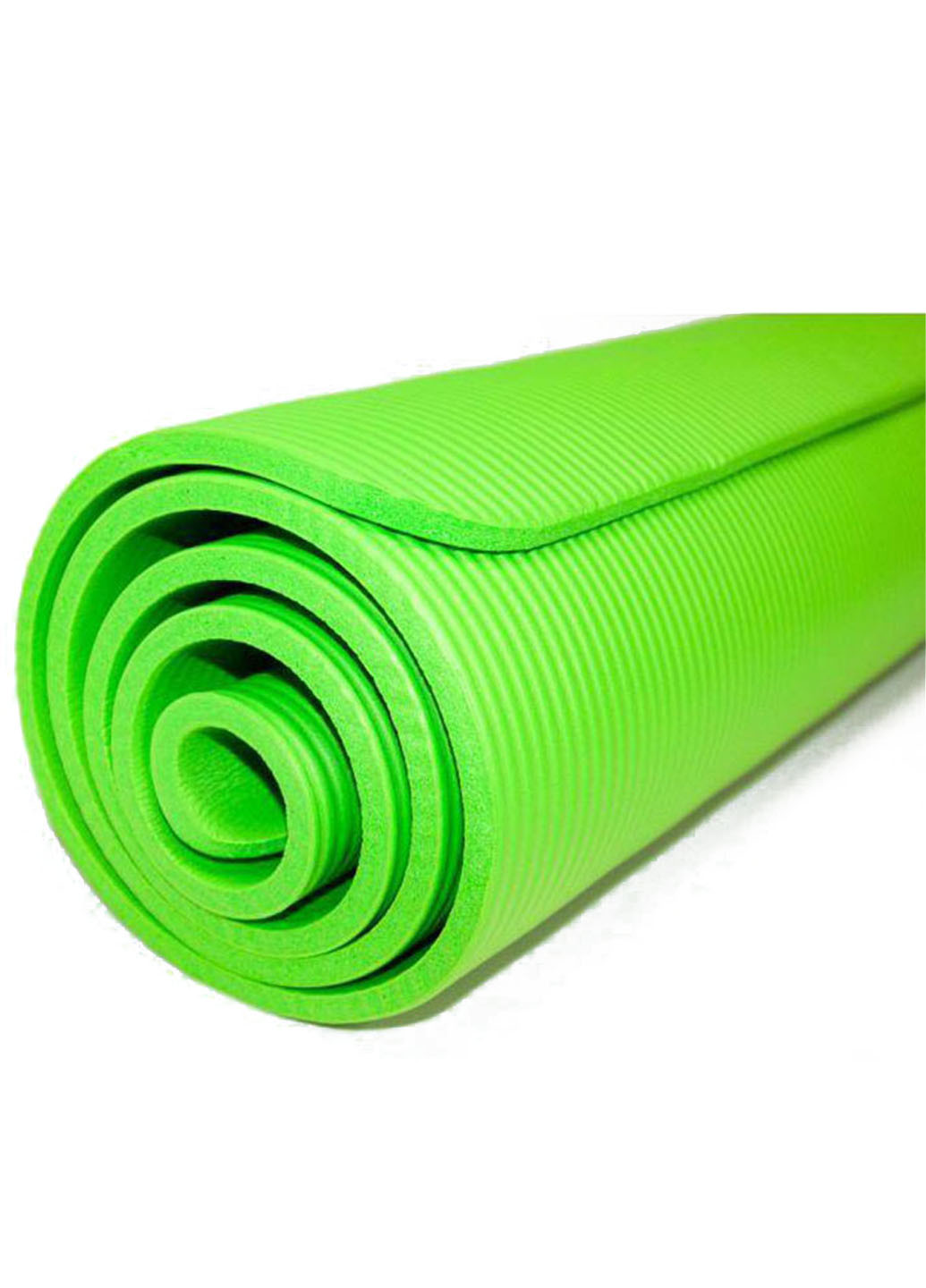 Коврик для йоги NBR HIGH-Density 10 мм салатовый (йогамат из вспененного каучука для фитнеса и пилатеса) EF-NK10GR EasyFit (237596297)
