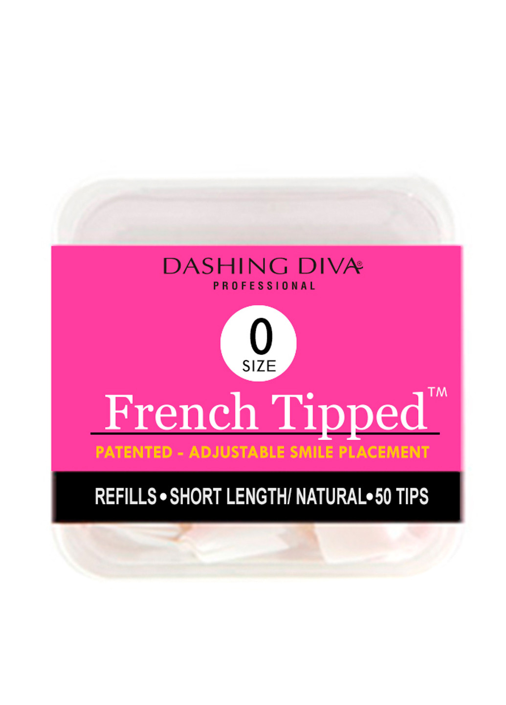 Типсы для френча №0 (50 шт.) Dashing Diva (18202181)