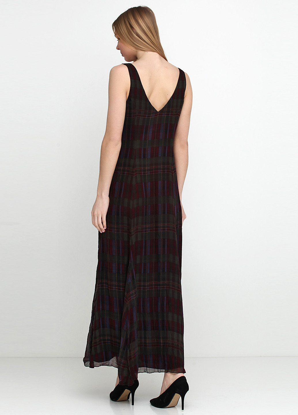 Комбинированное кэжуал платье Ralph Lauren в клетку