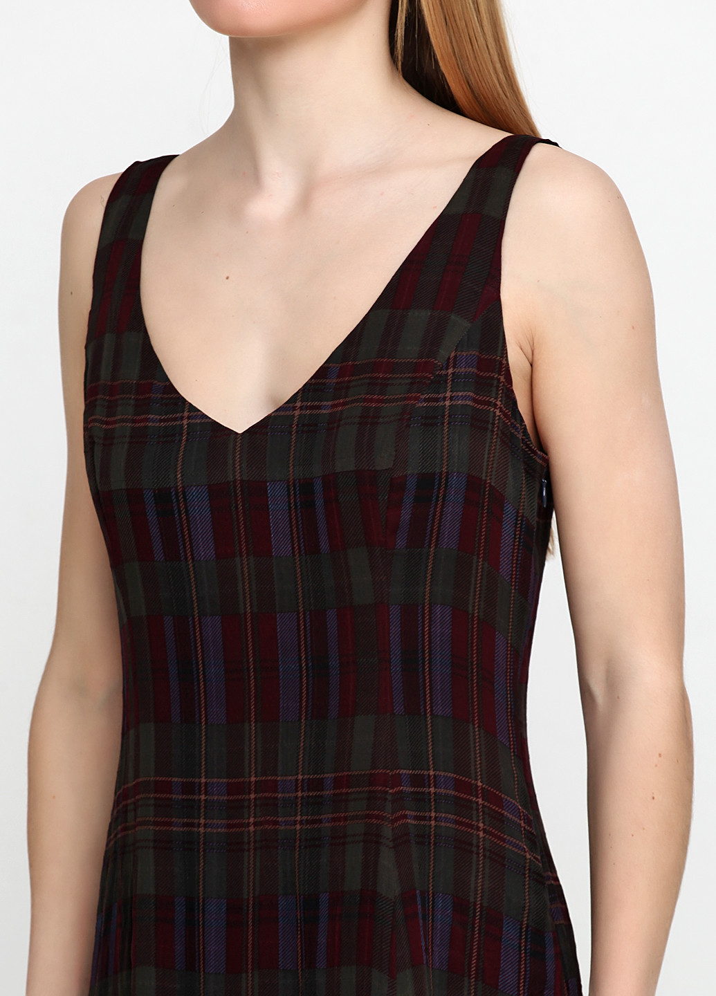 Комбинированное кэжуал платье Ralph Lauren в клетку