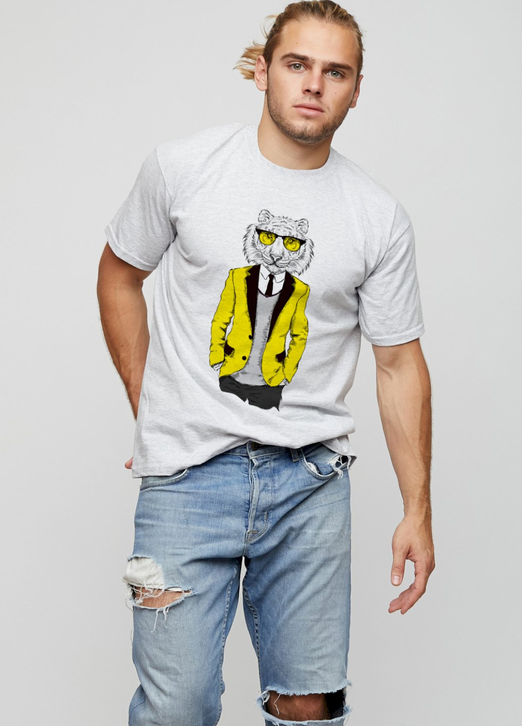 Сіра футболка чоловіча basic YAPPI