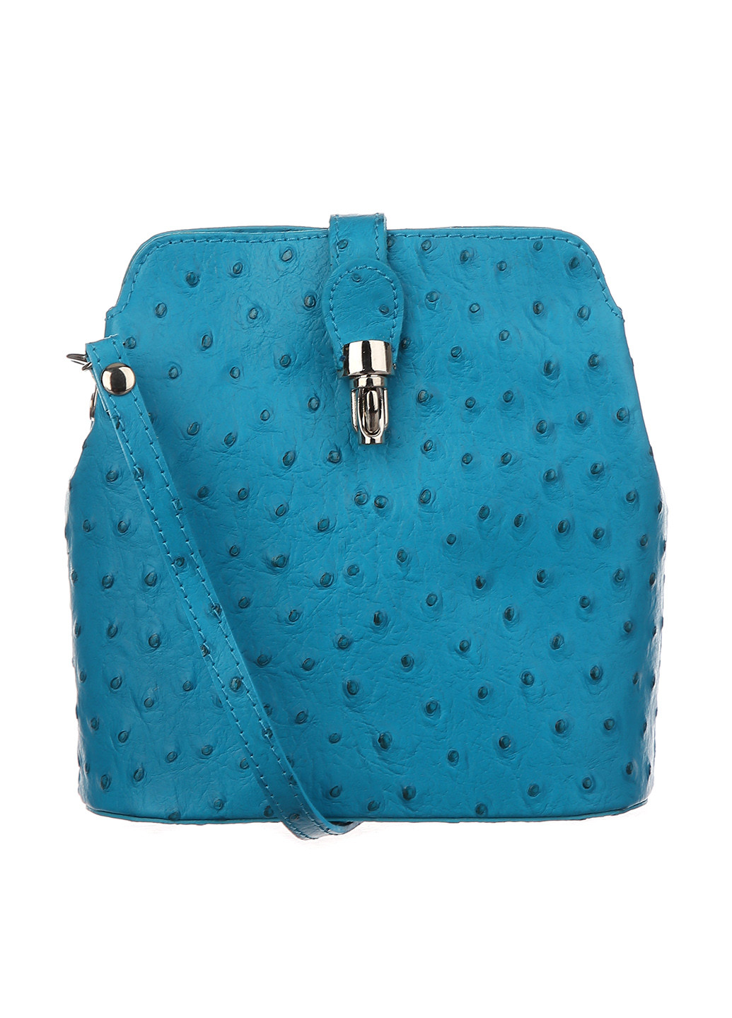 Сумка Italian Bags крос боді однотонна світло-синя кежуал