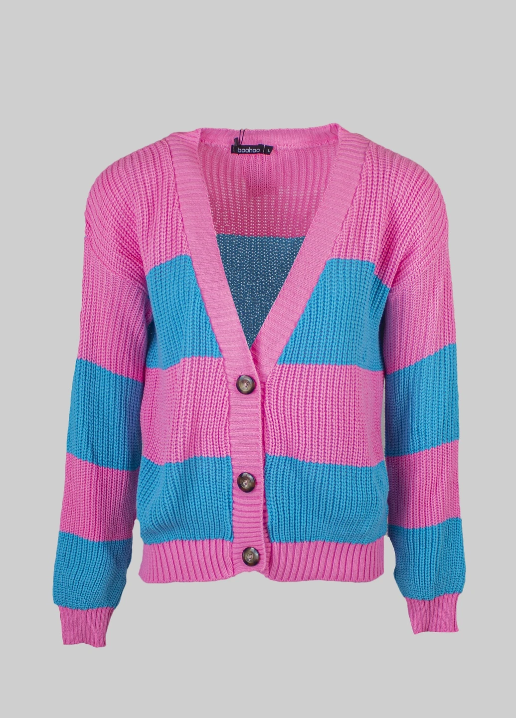 Разноцветный демисезонный кардиган Boohoo