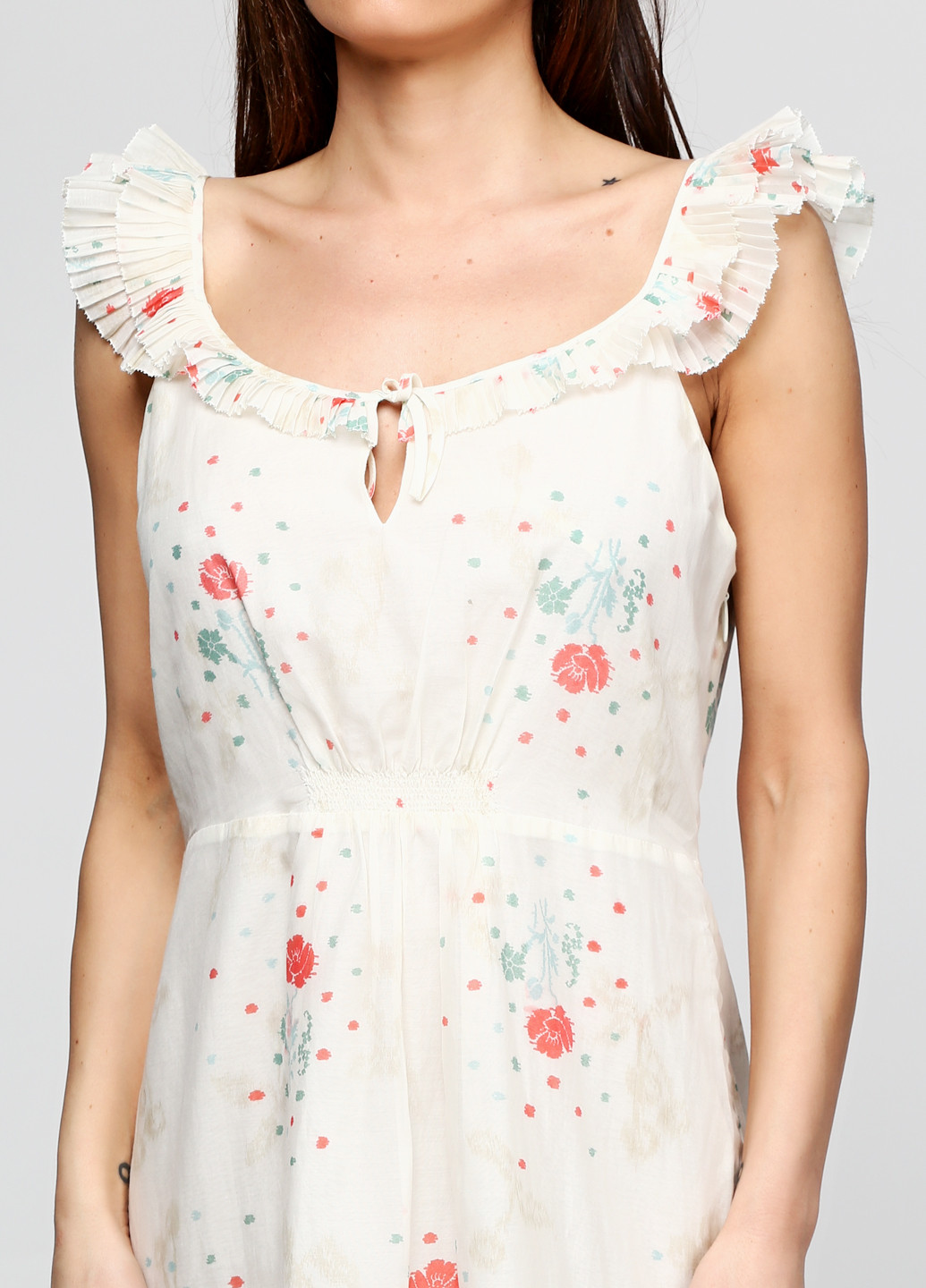 Кремовое кэжуал платье Juicy Couture с абстрактным узором