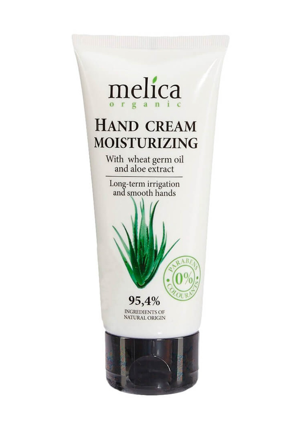 Увлажняющий крем для рук с маслом зародышей пшеницы и экстрактом алоэ 100 мл Melica Organic (253590873)