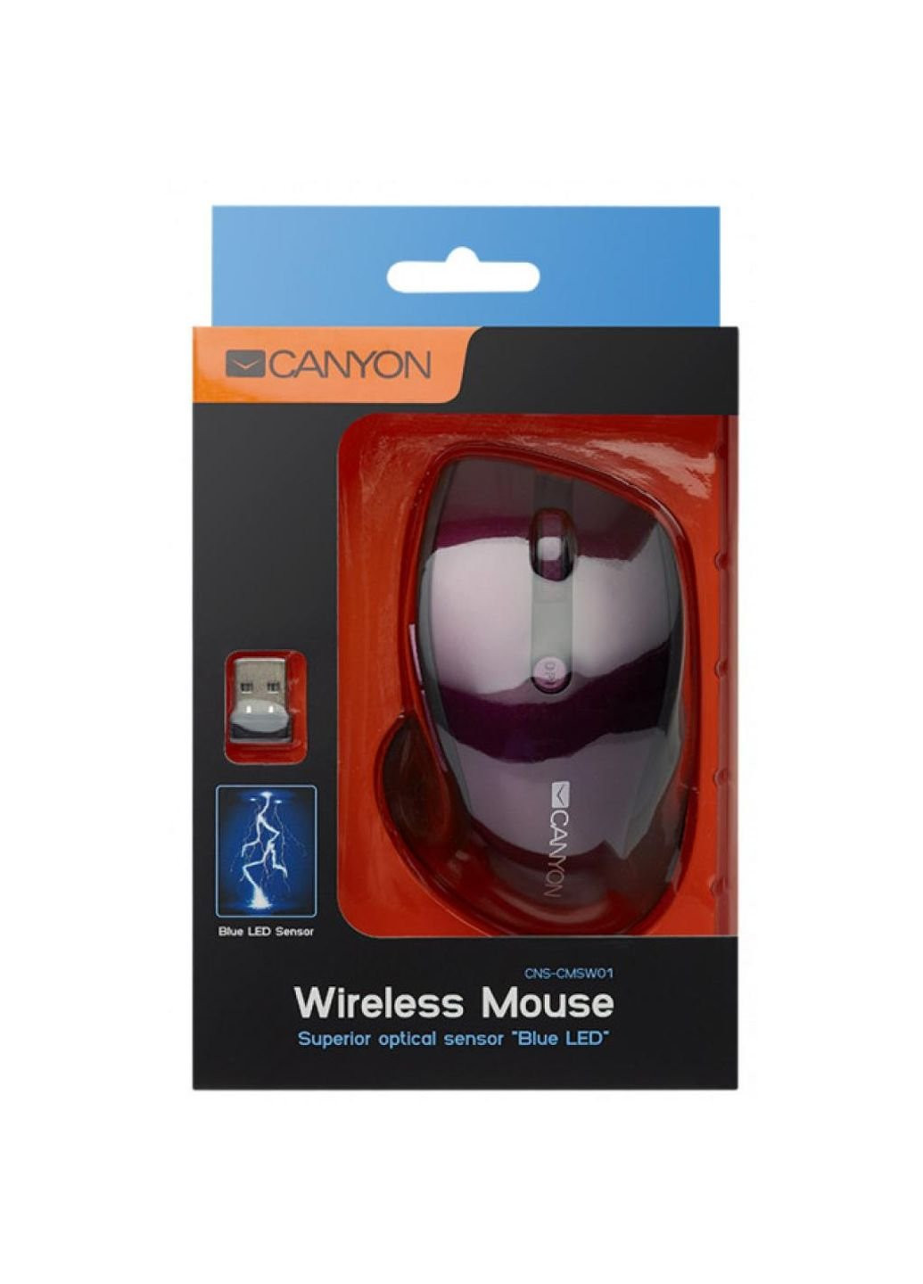 Мишка CNS-CMSW01P Wireless Purple/Black (CNS-CMSW01P) Canyon (252633455)
