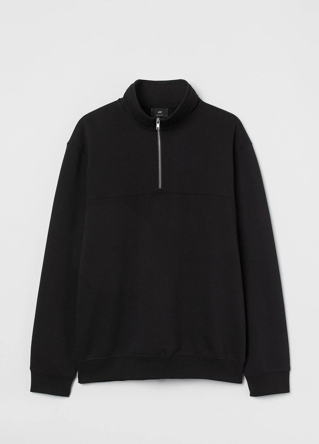 Черный свитшот H&M однотонный (251864453)