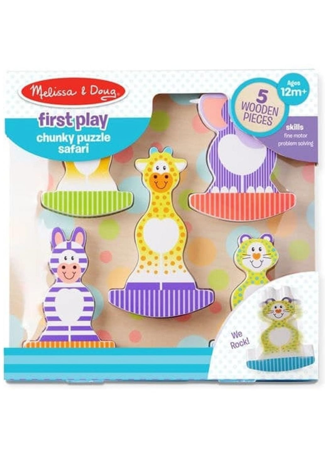 Розвиваюча іграшка Формовий пазл-гойдалка Сафарі (MD1886) Melissa&Doug (254065461)