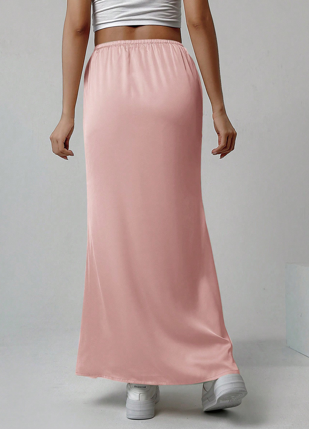 Розовая кэжуал однотонная юбка SHEIN а-силуэта (трапеция)