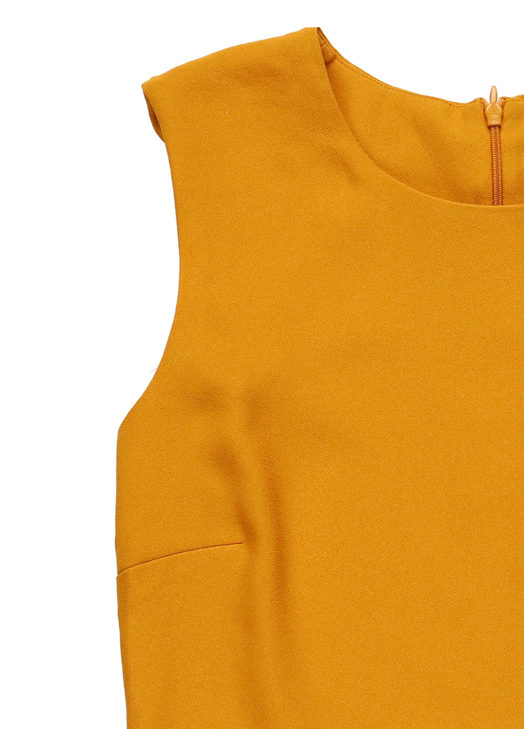 Горчичное кэжуал платье клеш Kiomi однотонное