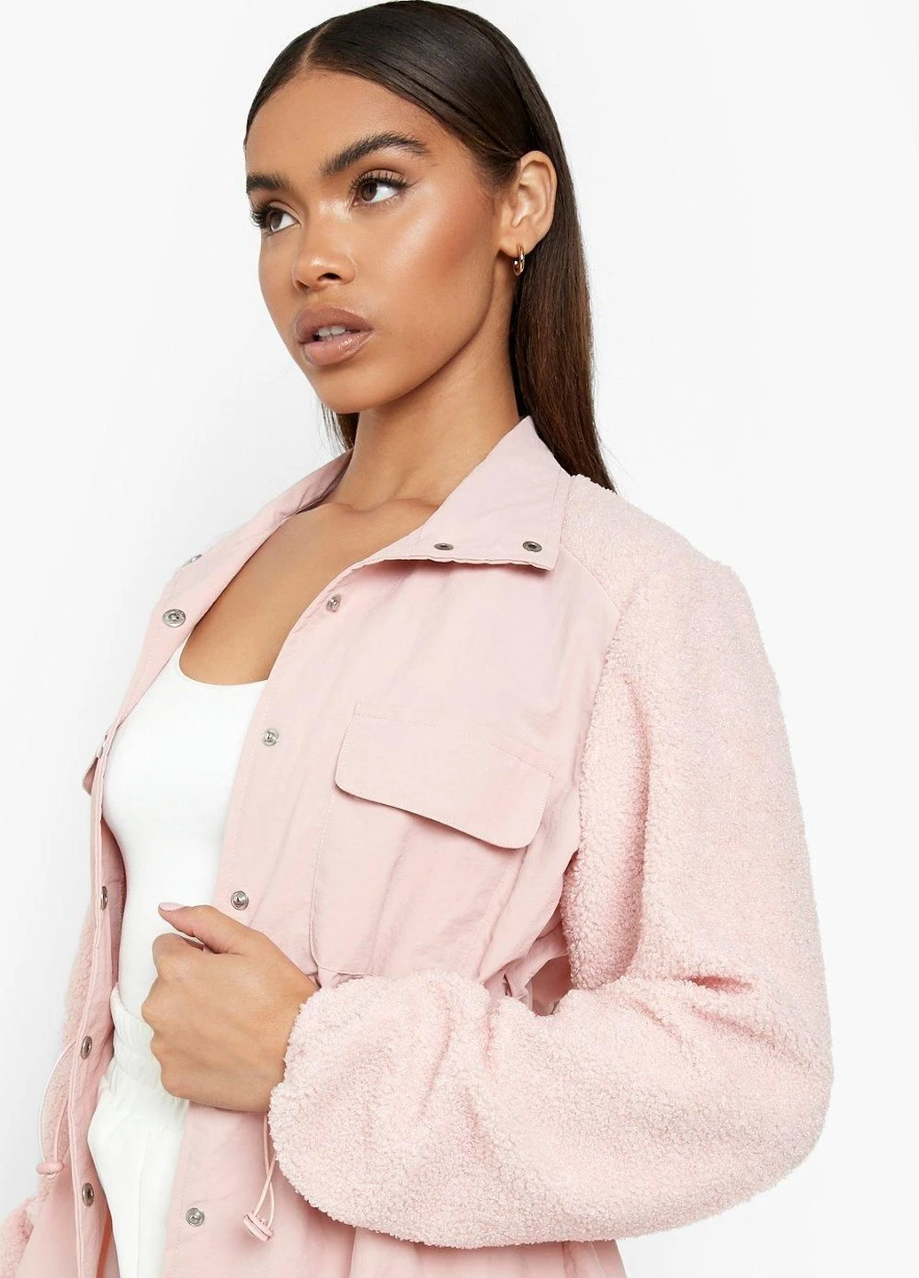 Розовая демисезонная куртка Boohoo