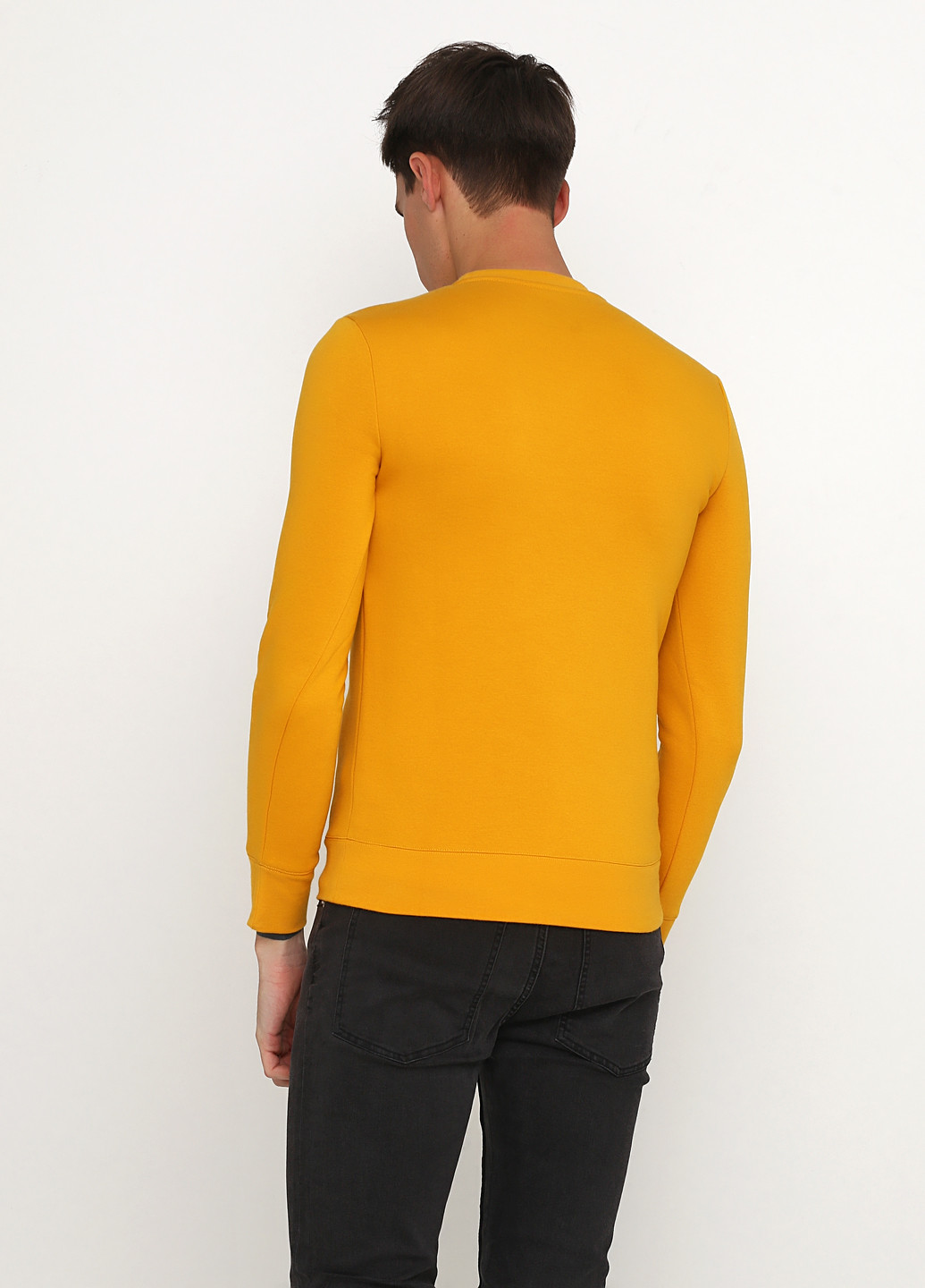 Світшот H&M - Приталений крій однотонний жовтий кежуал - (149641806)