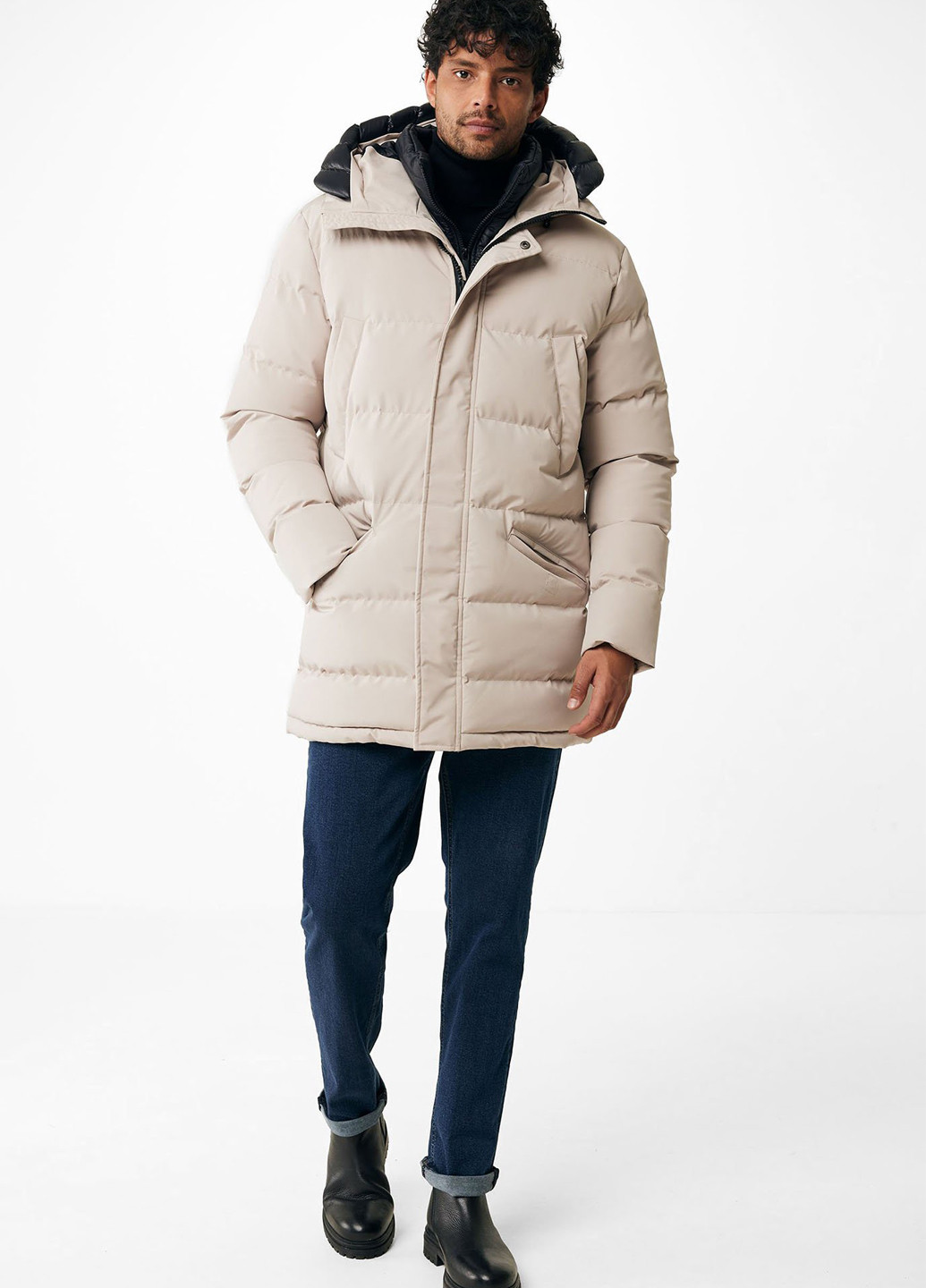 Бежевая зимняя куртка Mexx