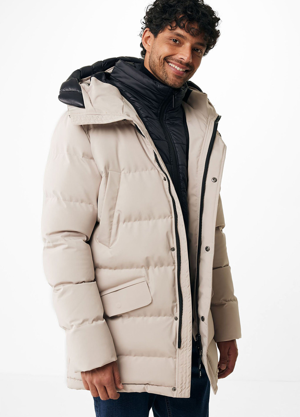 Бежевая зимняя куртка Mexx