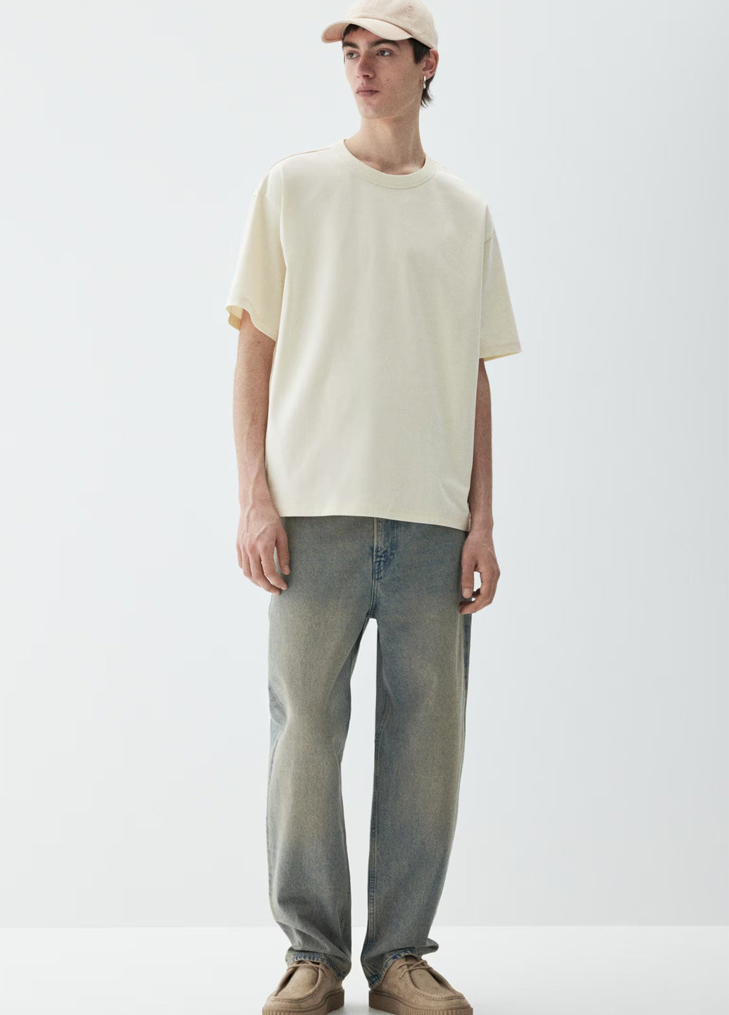 Кремовая футболка H&M