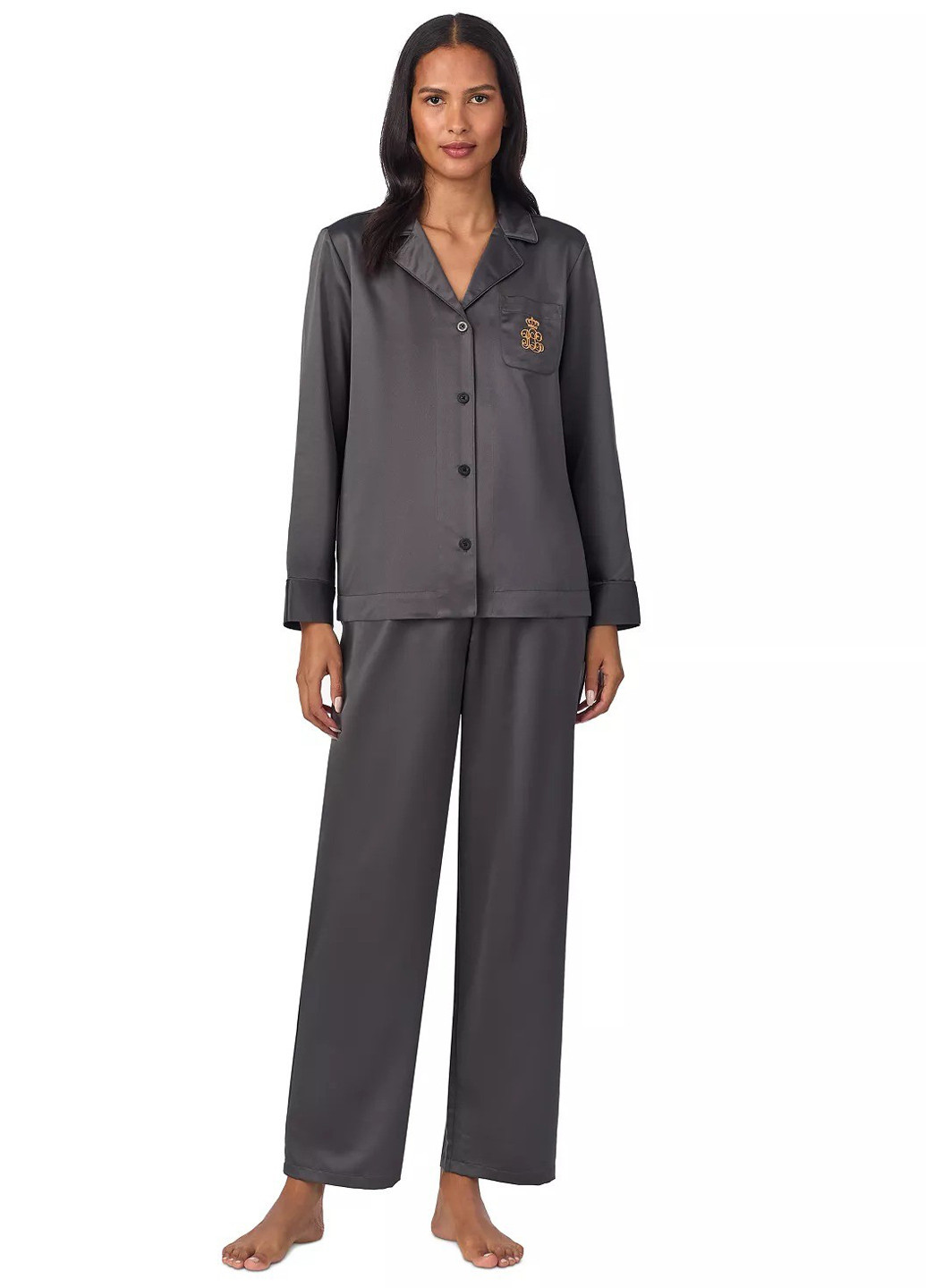 Темно-серая всесезон пижама (рубашка, брюки) рубашка + брюки Ralph Lauren