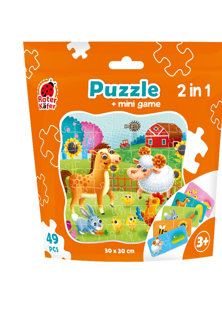 Пазлы в дой-пак упаковке 2 в 1 «Ферма» RK1140-05 Roter Kafer (255345024)