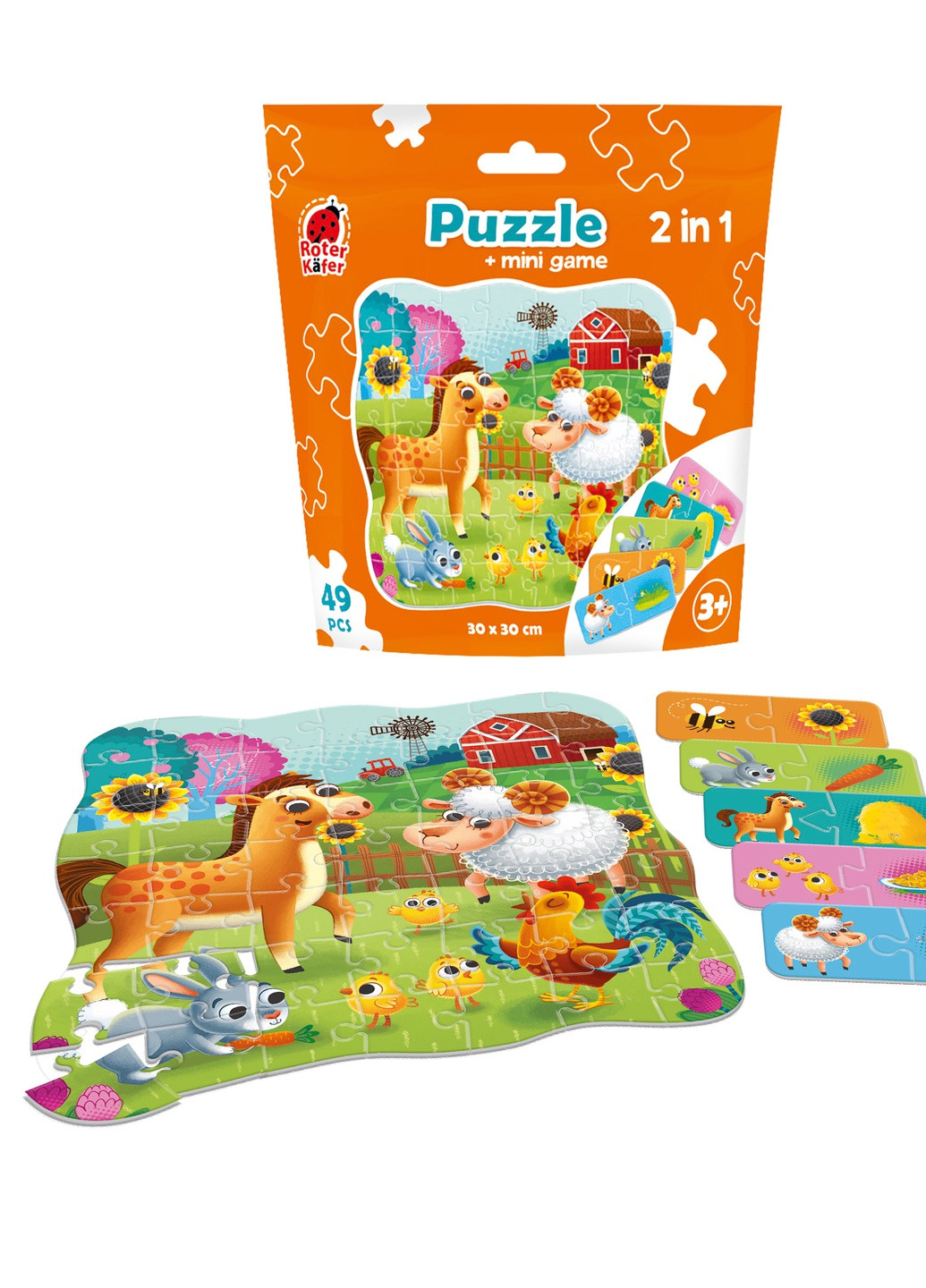 Пазлы в дой-пак упаковке 2 в 1 «Ферма» RK1140-05 Roter Kafer (255345024)