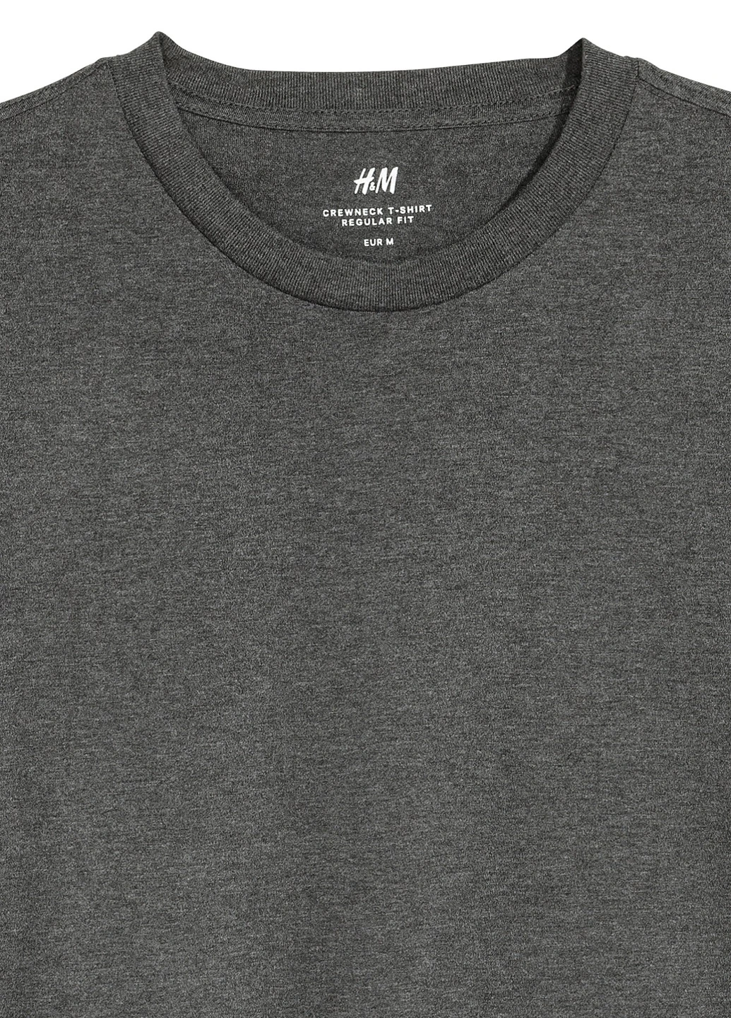 Темно-серый демисезонный кэжуал лонгслив H&M меланж