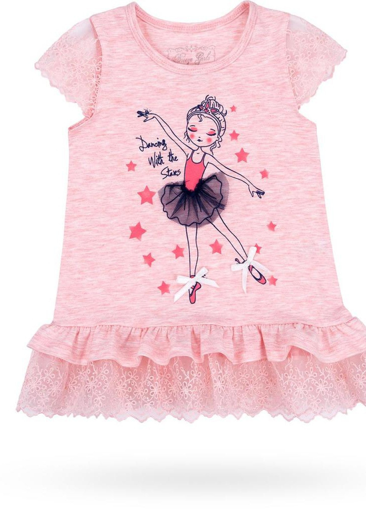 Коралловое платье с балеринкой (10735-98g-peach) Breeze (205765298)