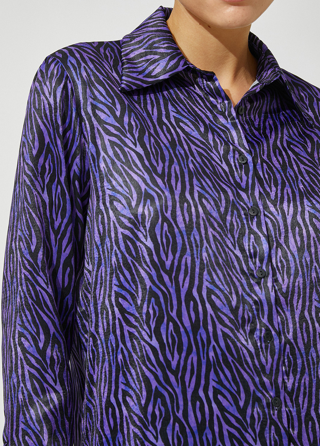 Фиолетовая кэжуал рубашка тигровый KOTON