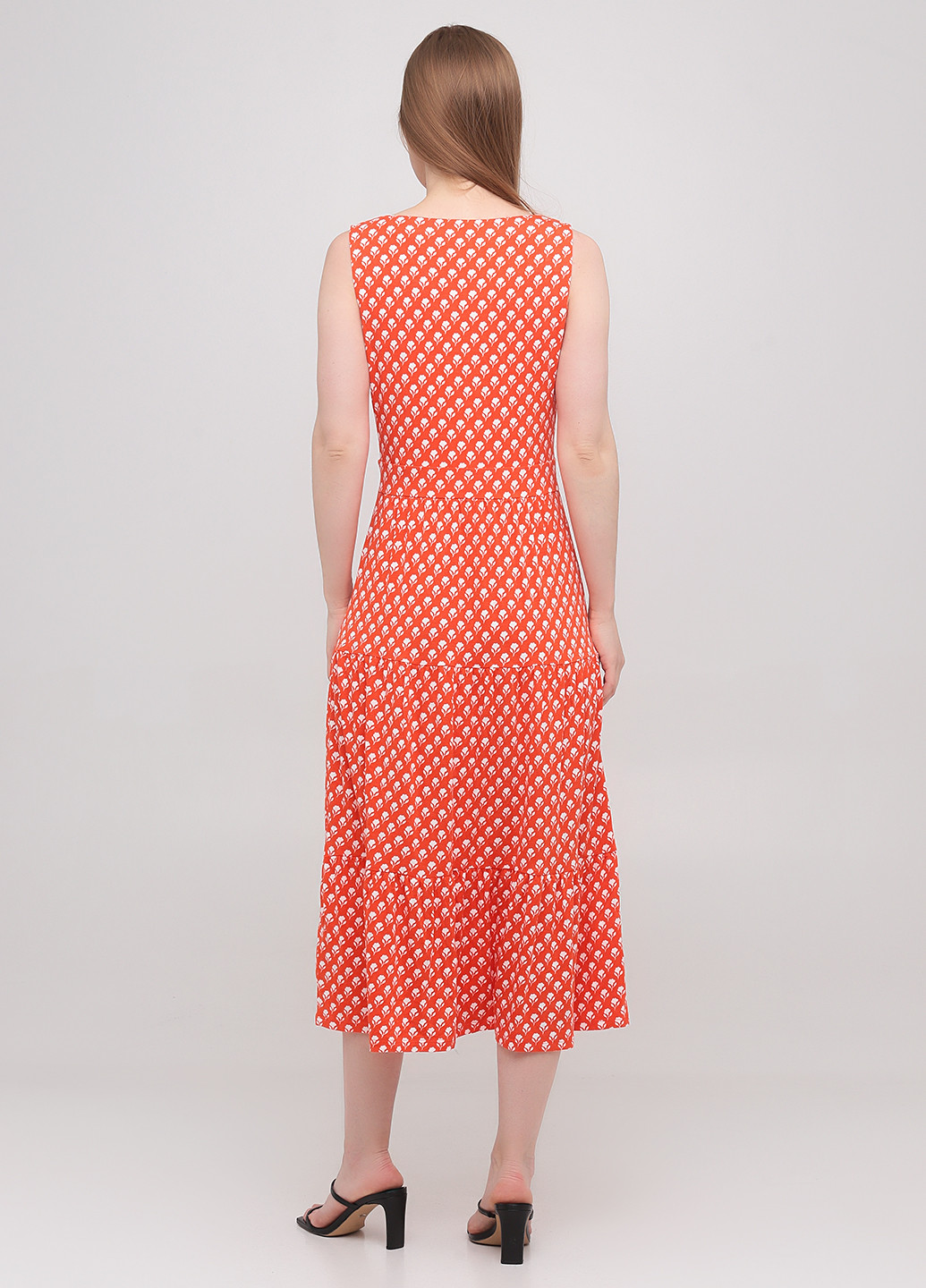 Яскраво-червона кежуал сукня на запах Boden з квітковим принтом