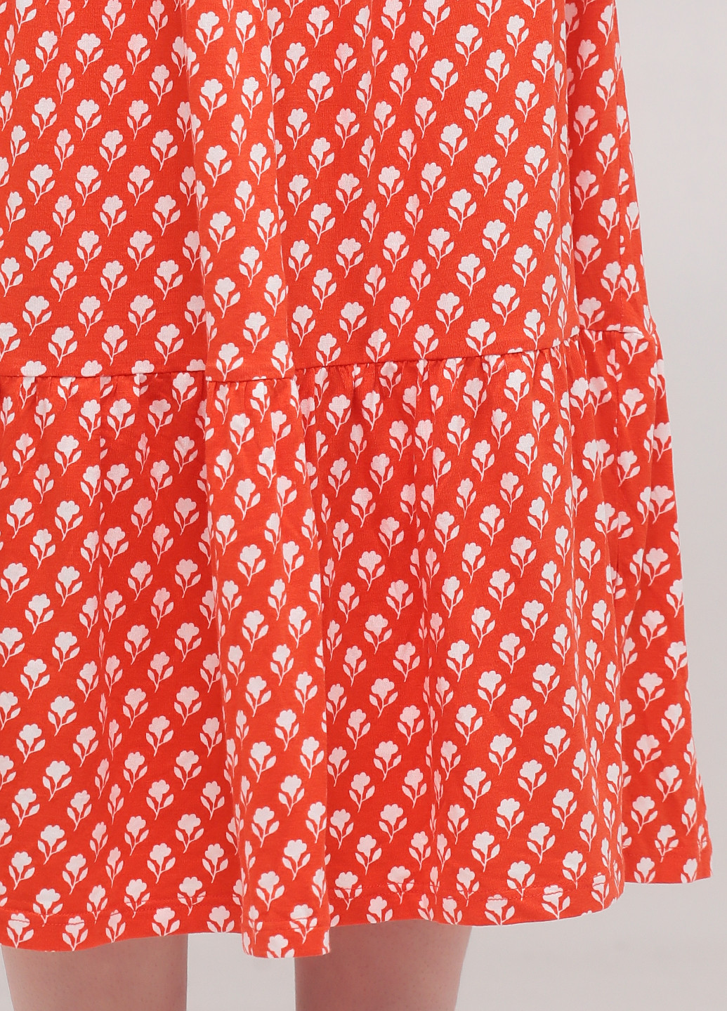 Яскраво-червона кежуал сукня на запах Boden з квітковим принтом