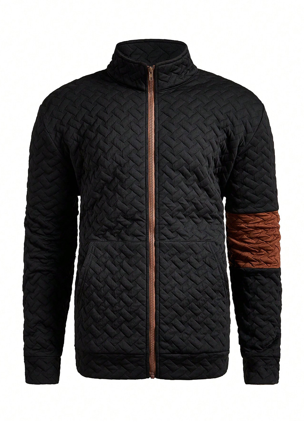 Чорний толстовка SHEIN колор блок без декору (331535815)