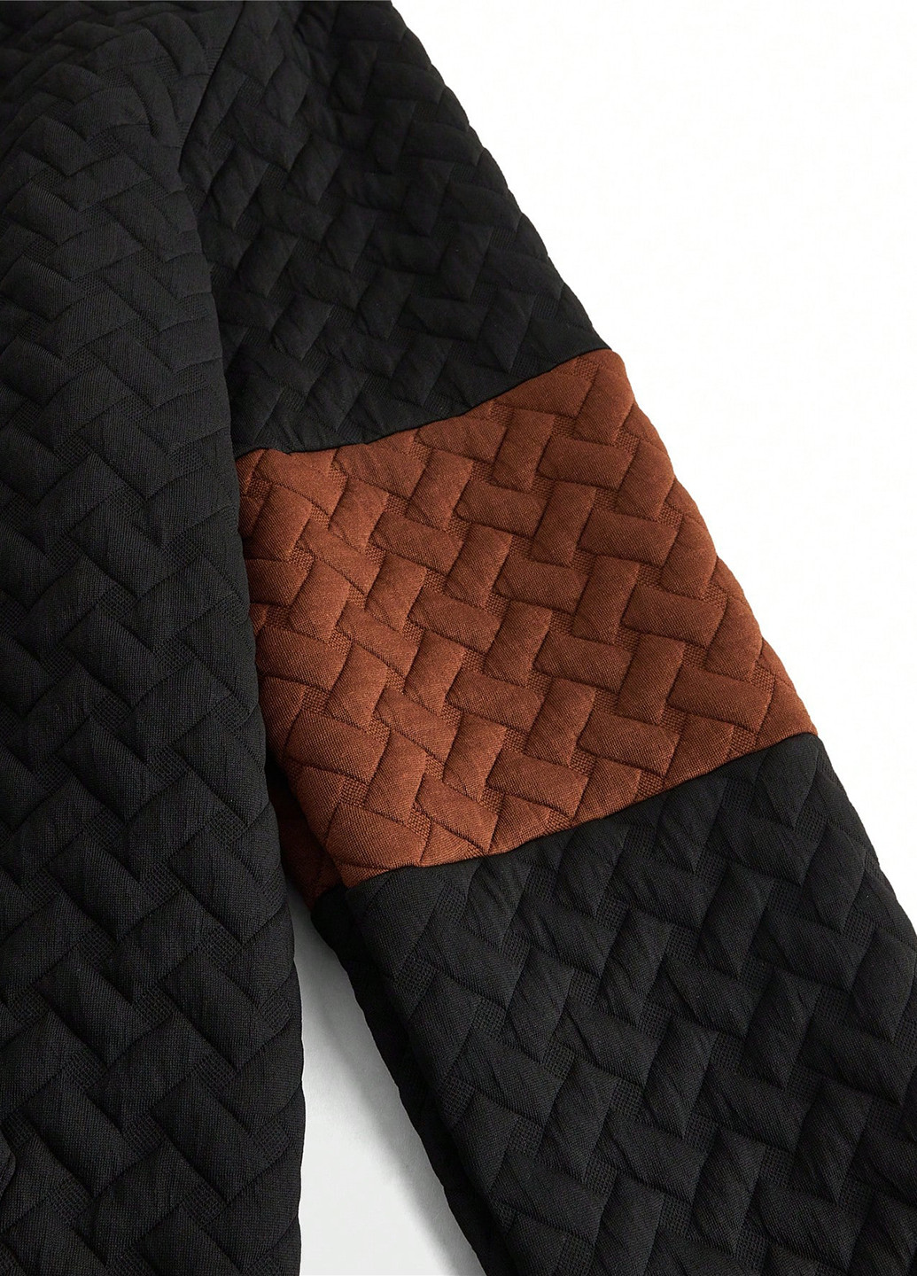 Чорний толстовка SHEIN колор блок без декору (331535815)