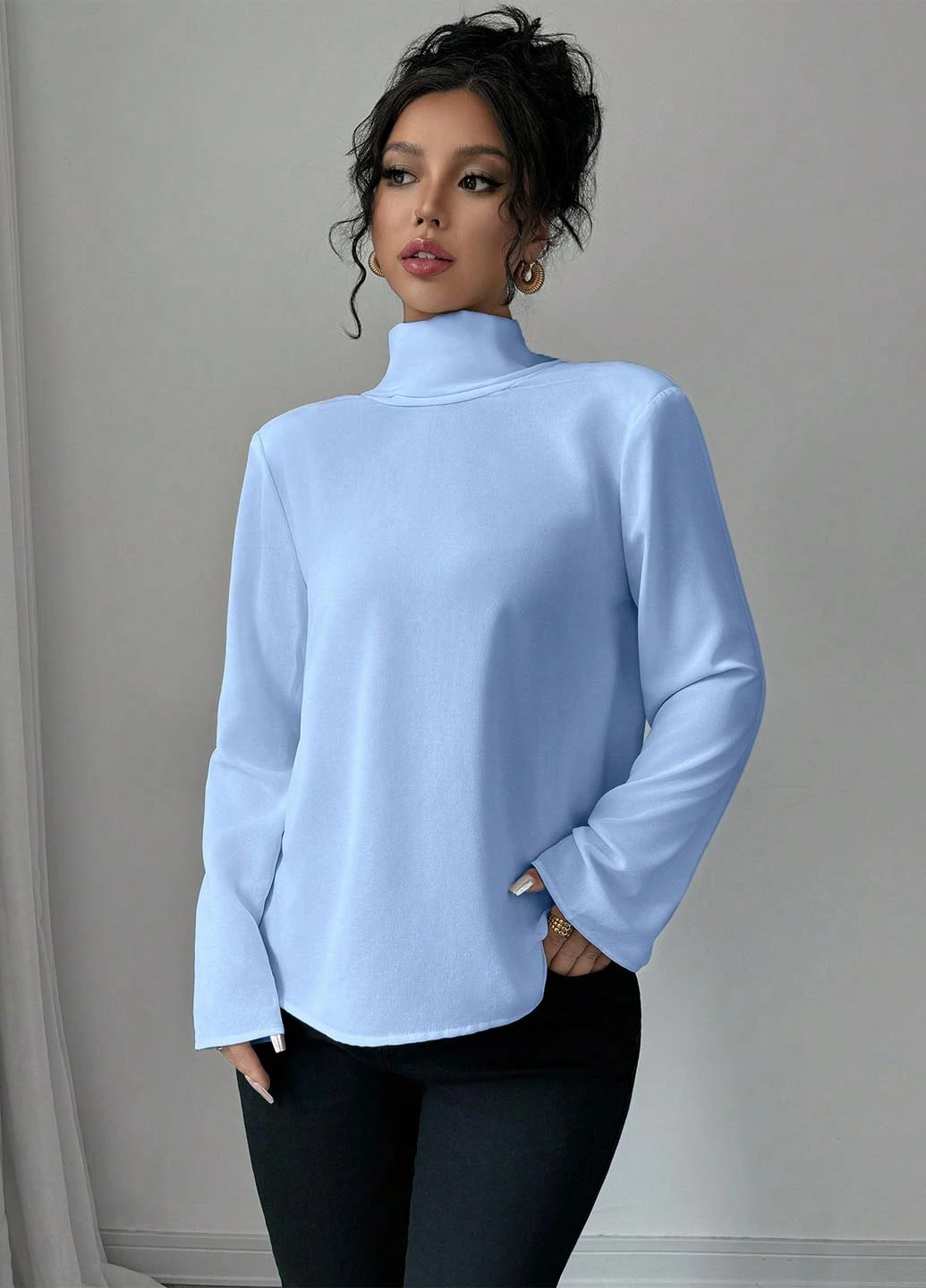 Голубая блуза SHEIN
