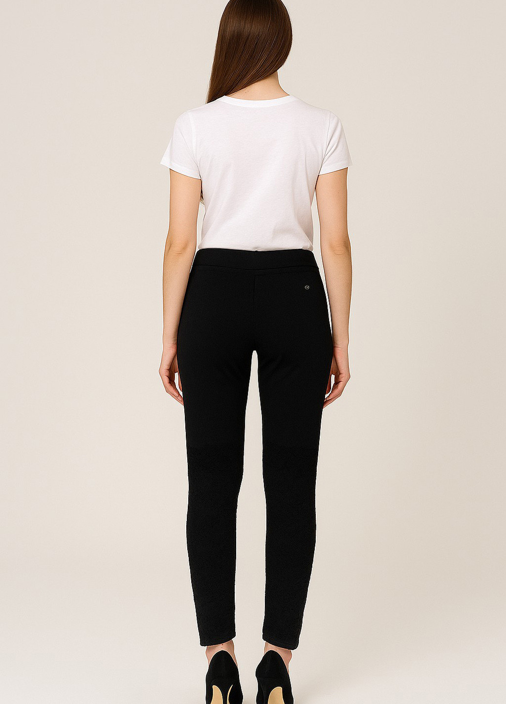 Черные демисезонные леггинсы Sassofono