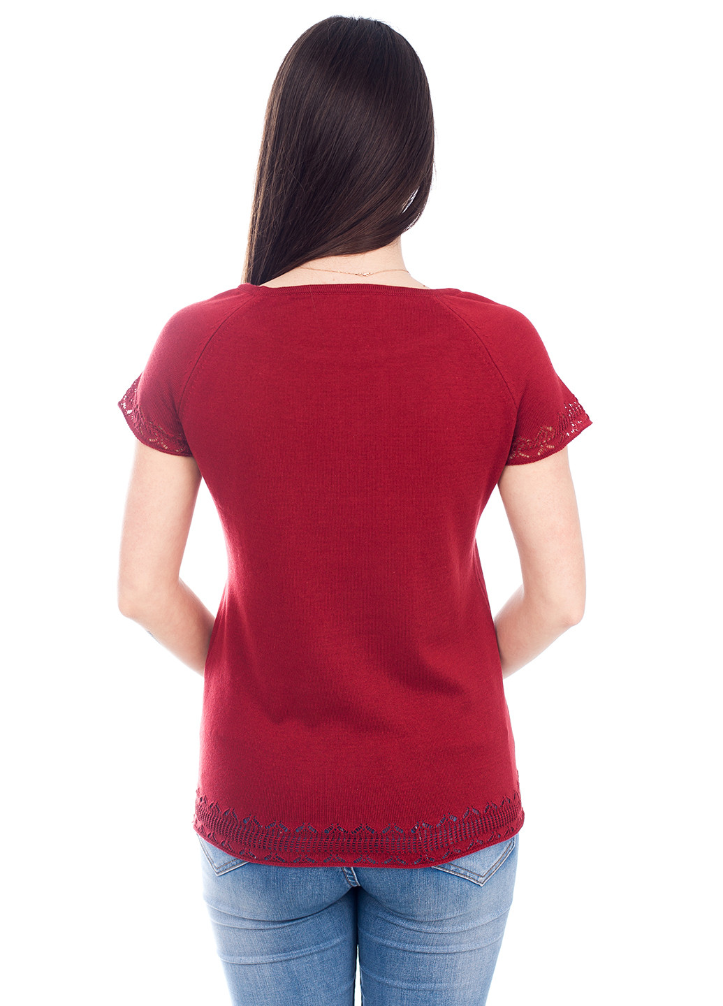 Бордовая летняя футболка Bakhur