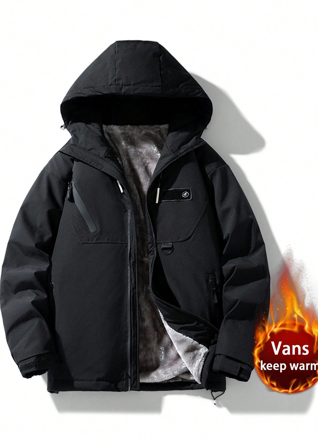 Черная демисезонная куртка SHEIN