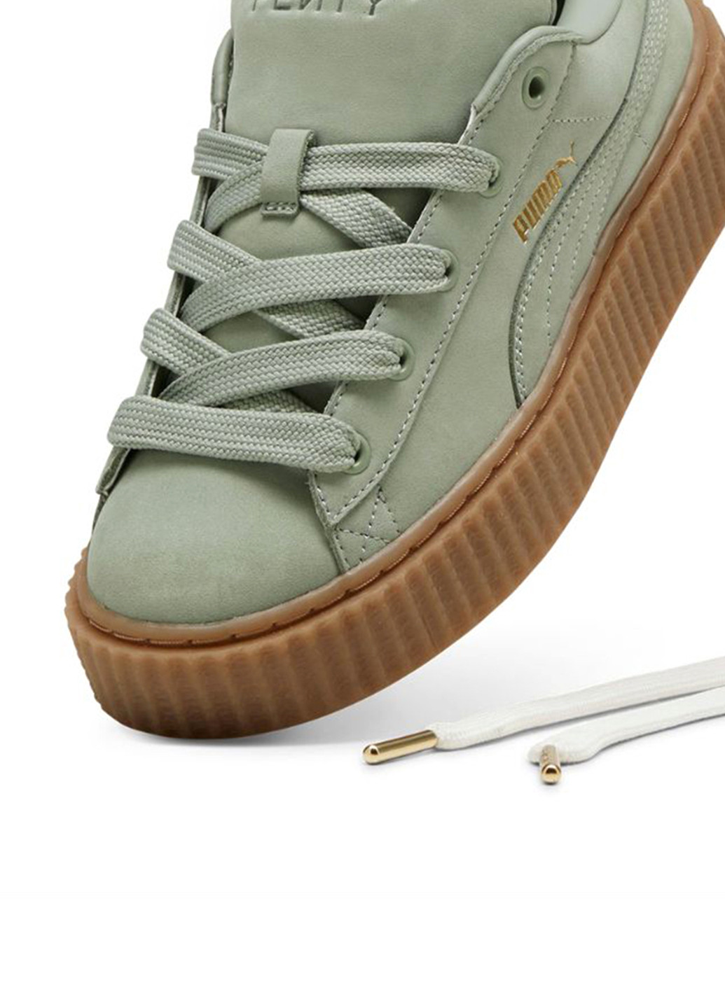 Серо-зеленые кеды 39681302 Puma Fenty