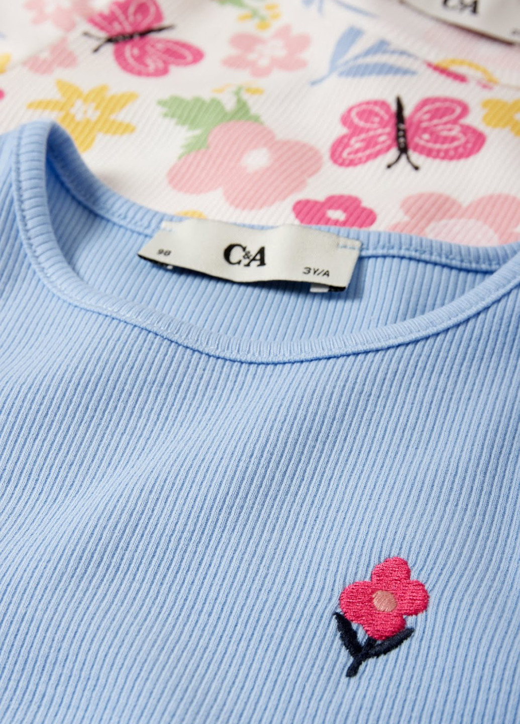 Комбинированная летняя футболка (2 шт.) C&A