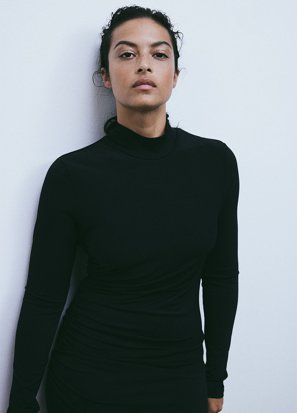 Чорна кежуал сукня сукня-водолазка H&M однотонна