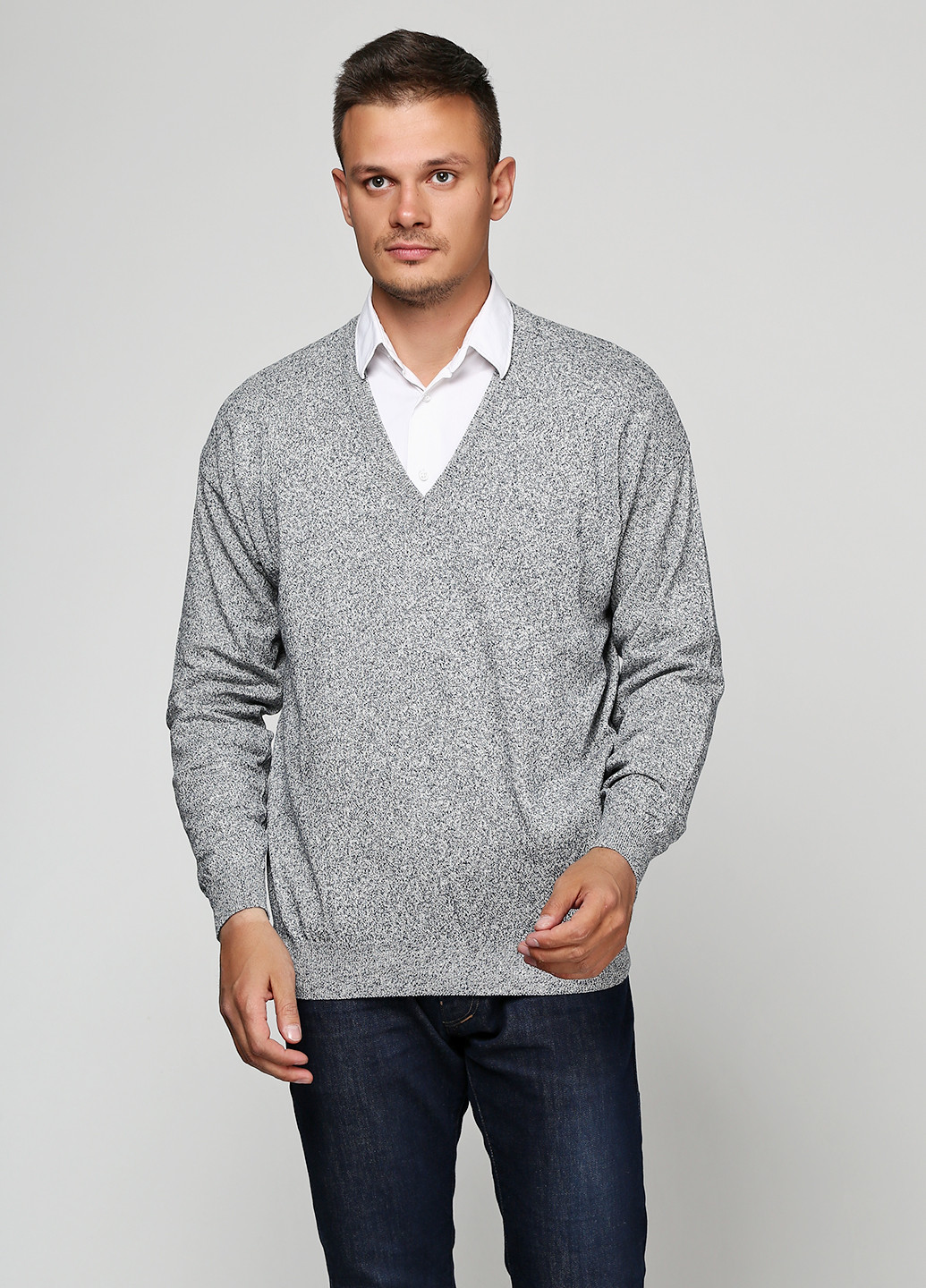 Серый демисезонный пуловер пуловер Luca D'altieri