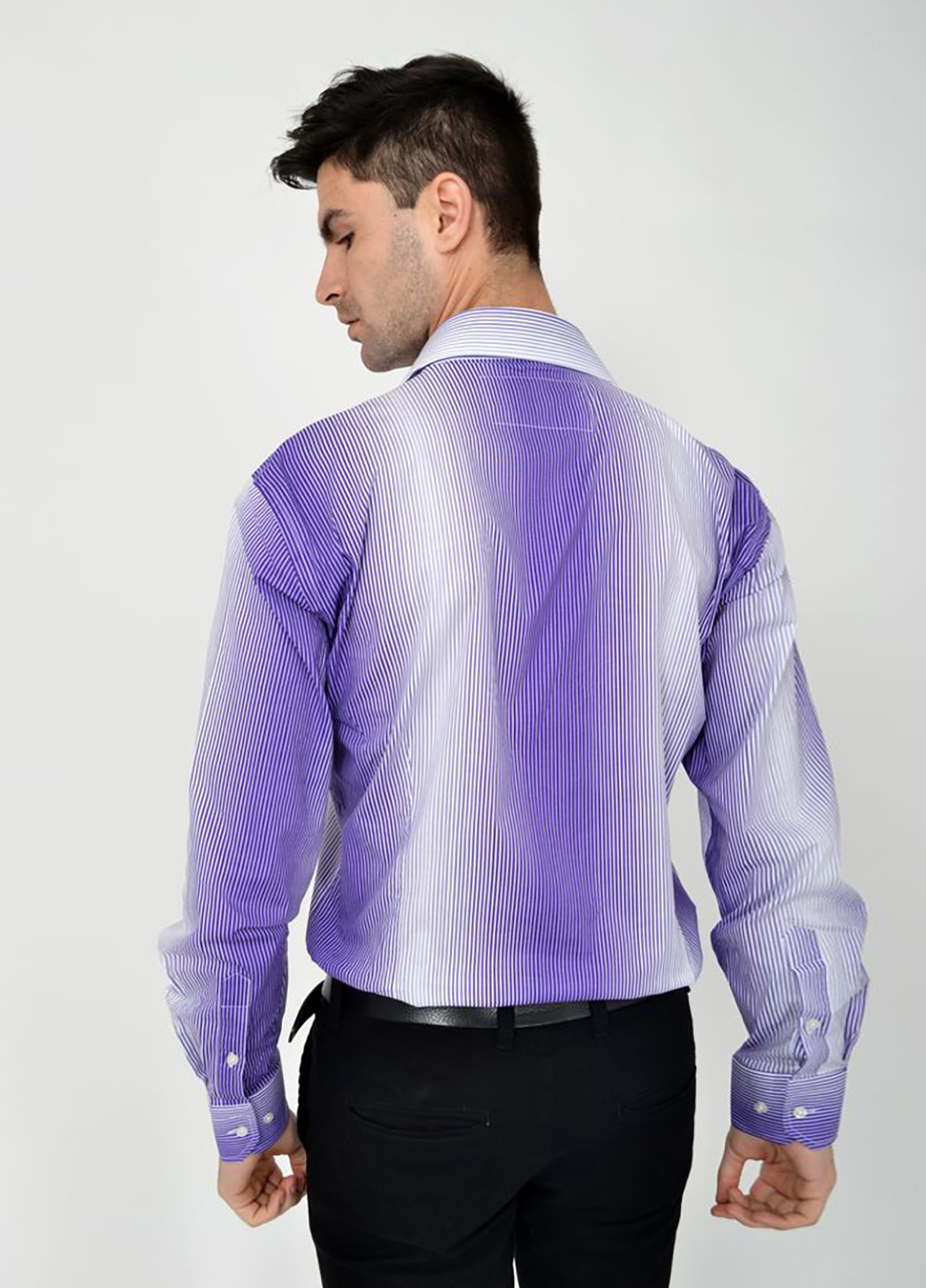 Сиреневая кэжуал рубашка с абстрактным узором Ager
