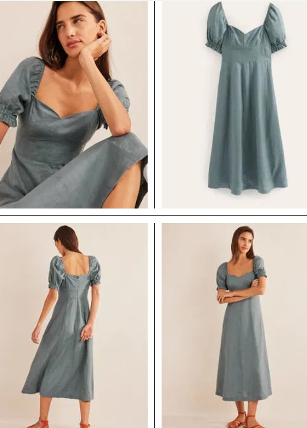 Сіра кежуал сукня кльош Boden однотонна