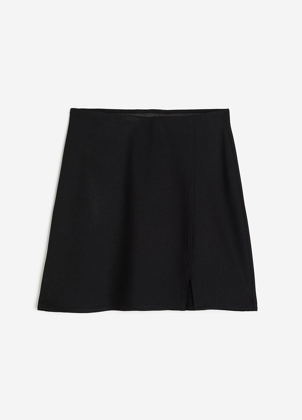 Черная кэжуал однотонная юбка H&M а-силуэта (трапеция)