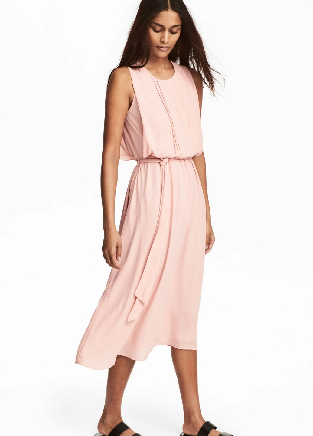 Персиковое кэжуал платье для кормящих мам H&M однотонное