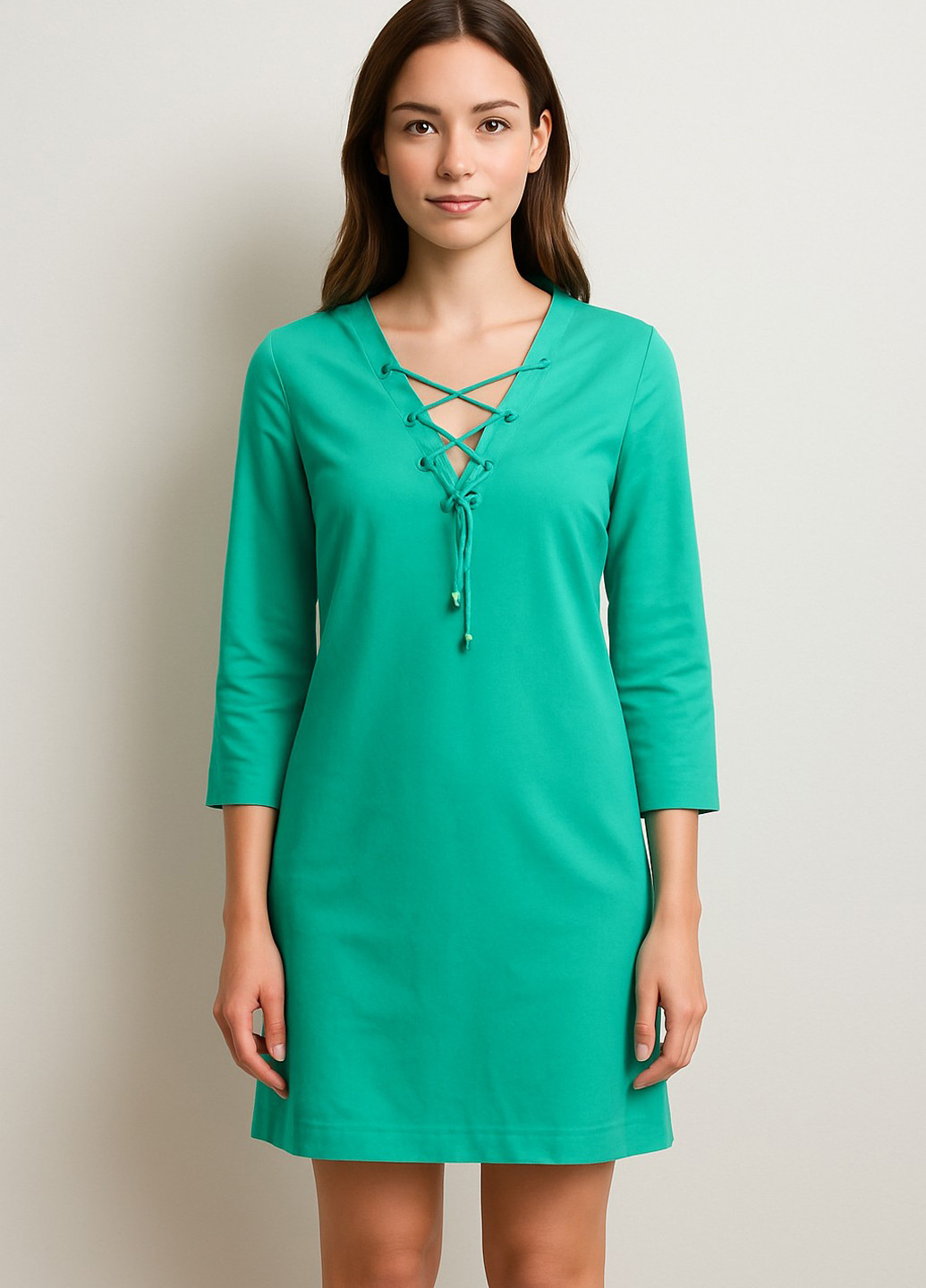 М'ятна кежуал сукня а-силует Sassofono однотонна