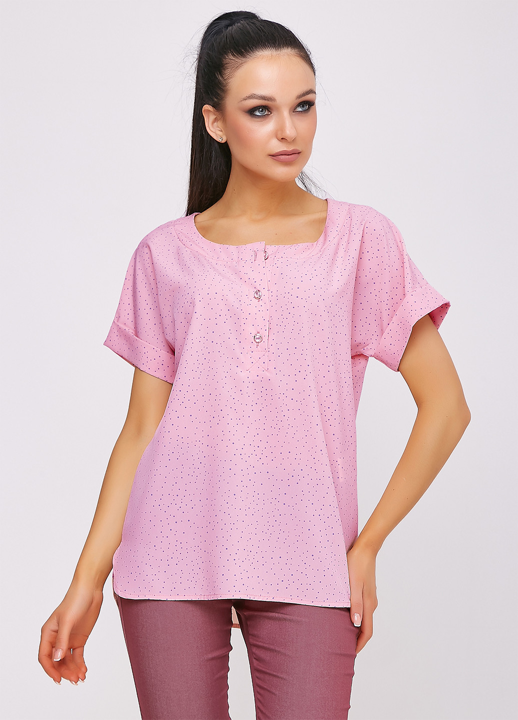Розовая летняя блуза ST-Seventeen
