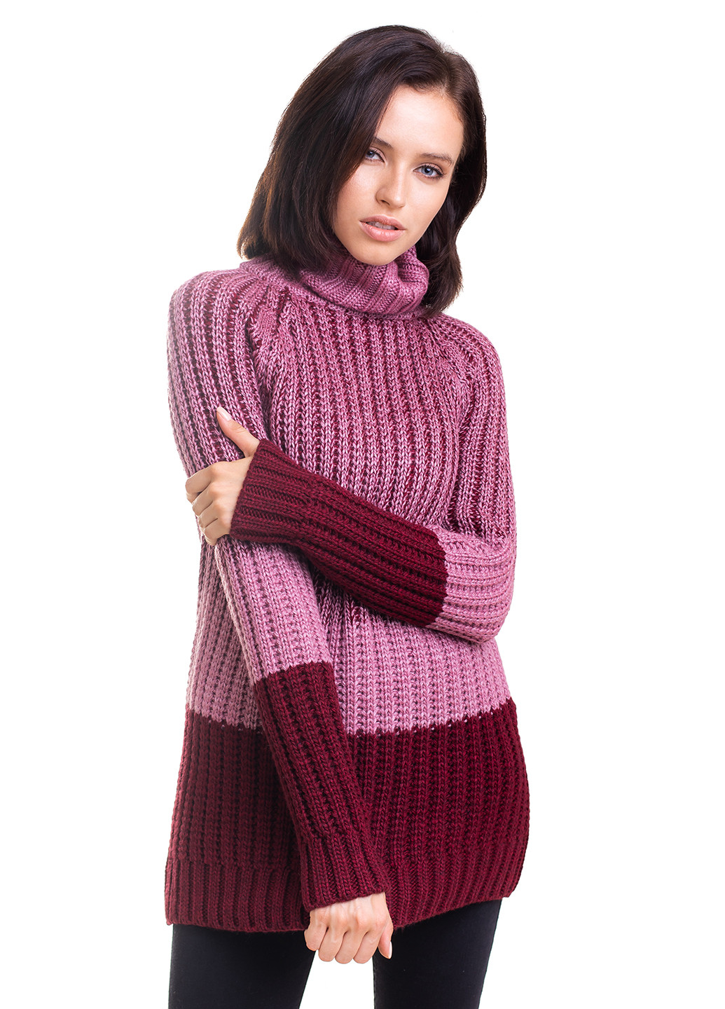 Светло-бордовый зимний свитер Bakhur